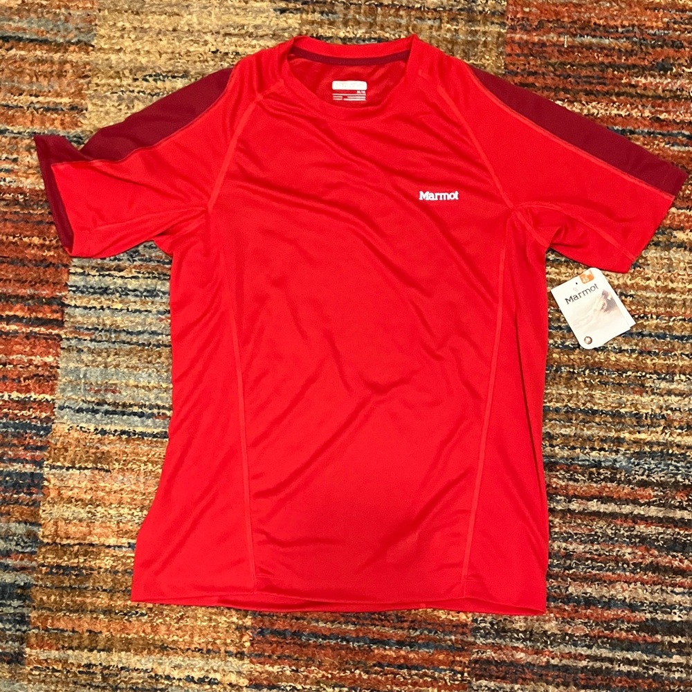 Marmot Red Short Sleeve Tee NWT